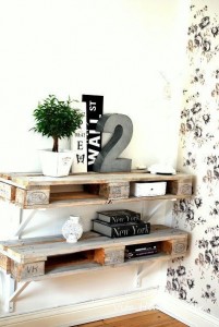 Decoração com Paletes Prateleiras